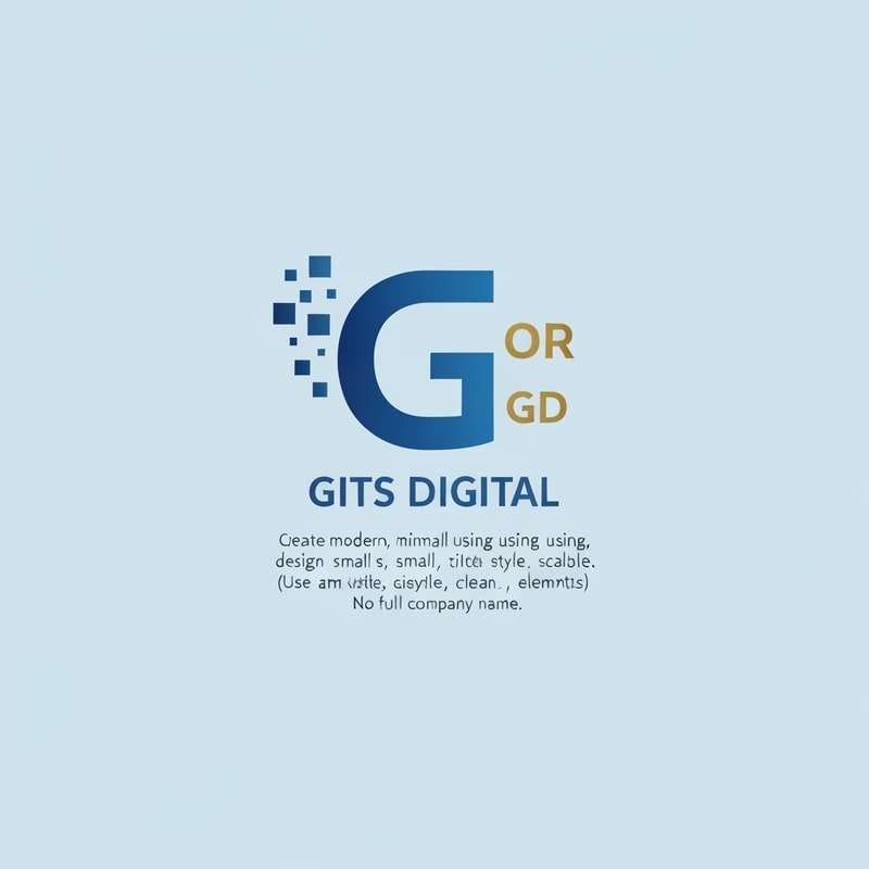 Professional logo design. "Create a modern, minimal logo using the initials G or GD for GITS Digital. The design should be small, icon-style, clean, and scalable. Use a blue and gold color palette with subtle tech or AI-inspired elements (like pixels, circuits, or gradients). No full company name, just the initials." try to make a clean i am not in hardware