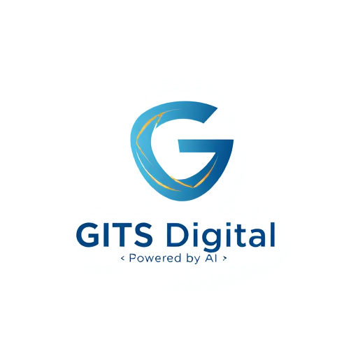 Professional logo design. "A premium, futuristic, and minimalist logo for a global IT company named GITS Digital (Powered by AI). The logo should feature a stylized ‘G’ or abstract emblem representing AI, digital growth, and technology. Use deep blue (#0A66C2) for trust and technology, and premium gold (#D4AF37) for growth and leadership. Keep the design clean, scalable, and professional, suitable for websites, apps, and print branding. Style: modern, corporate, AI-inspired, with subtle neural network or pixel patterns. Deliver variations: full logo (icon + wordmark), icon-only, and wordmark-only."