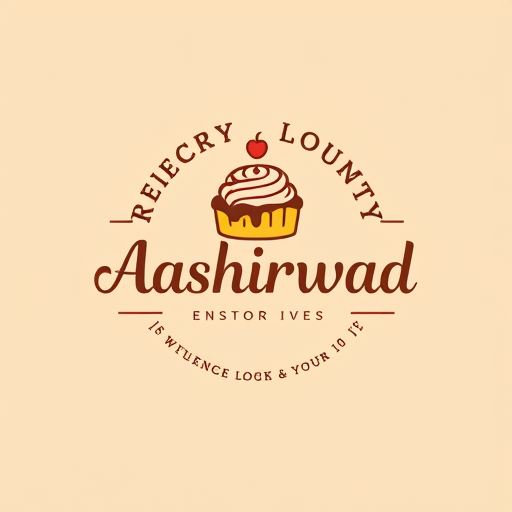 Professional logo design. Aashirwad cakes from our oven to your heart