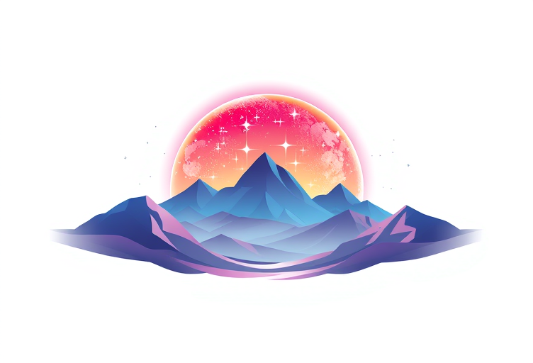 Professional logo design. make landscape image for cosmic vibe