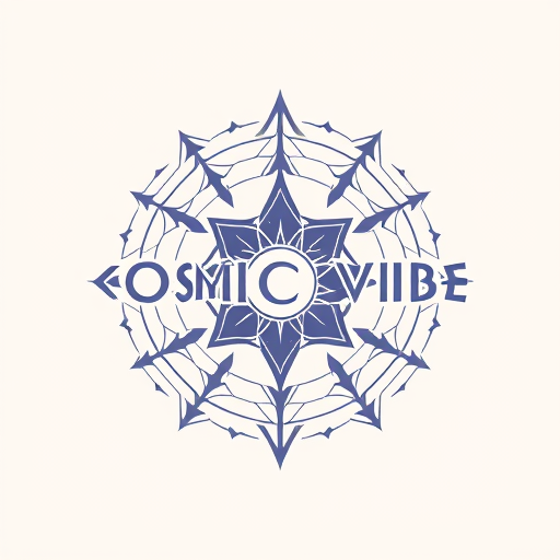 Professional logo design. make logo for cosmic vibe youtube channel its about astrology