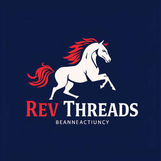 Professional logo design. Rev Threads it's a textile manufacturing company in it add horse in logo with royal colour and style 