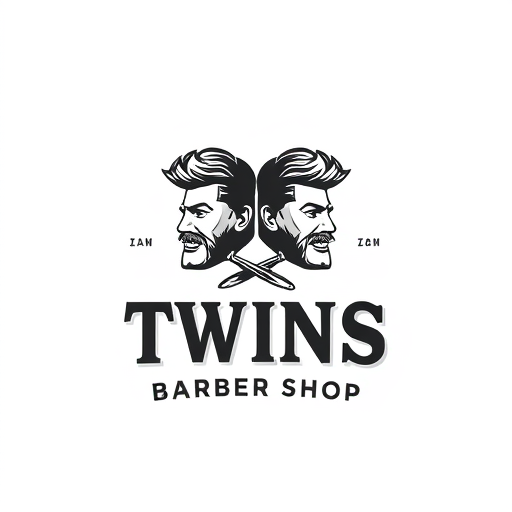 Professional logo design. Twins barber shop