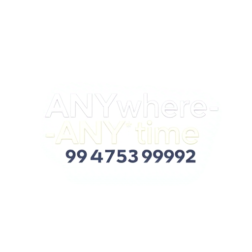 Professional logo design. I want with white letters to write "ANYwhere-ANYtime 6947539992"