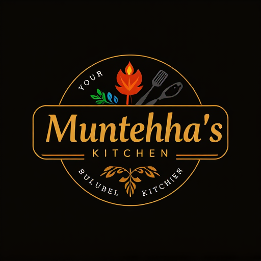 Professional logo design. Design a unique and beautiful catering logo name is munteha's kitchen 