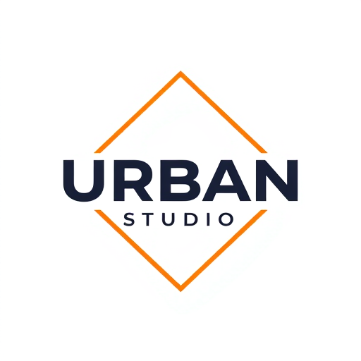 Professional logo design. design a logo named Urban Studio in a creative font also with a diamond outline along with a minimal color pallet