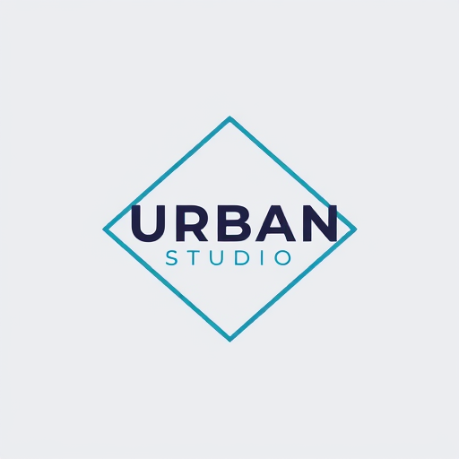 Professional logo design. design a logo named Urban Studio in a creative font also with a diamond outline along with a minimal color pallet