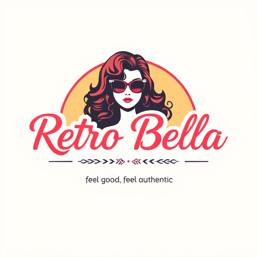 Professional logo design. Make a logo for my website for affiliate marketing named "Retro Bella" and with the tagline "feel good, feel authentic" with a stylish girl. Please make it look stylish and attractive 
