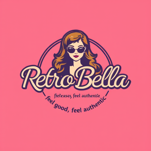 Professional logo design. Make a logo for my website for affiliate marketing named "Retro Bella" and with the tagline "feel good, feel authentic" with a stylish girl