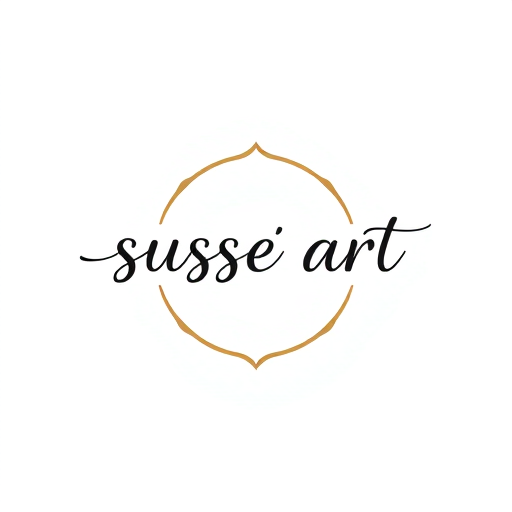Professional logo design. Create a simple elegant logo for an art account named sussei art for a self made artist