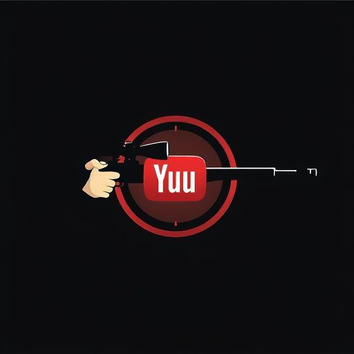 Professional logo design. Design logo for youtube The pupil looks through the scope of a sniper rifle