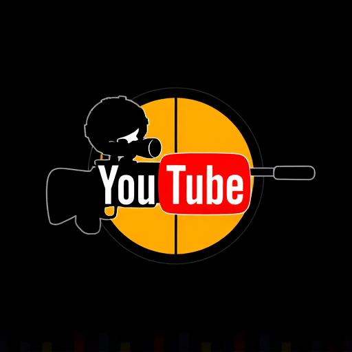 Professional logo design. Design logo for youtube The pupil looks through the scope of a sniper rifle