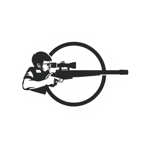 Professional logo design. Design logo for youtube The pupil looks through the scope of a sniper rifle.