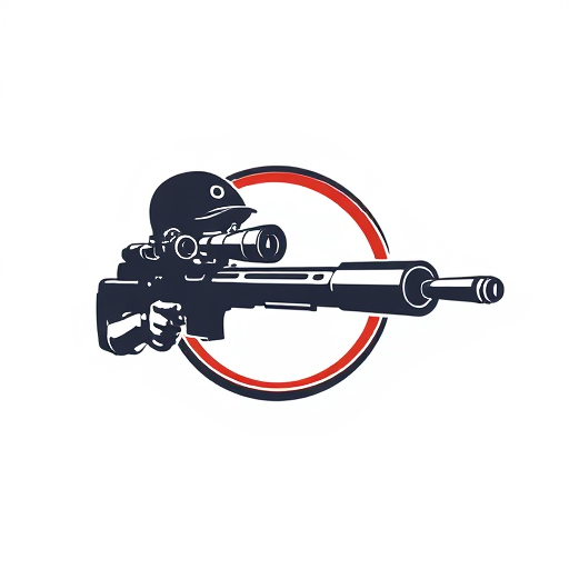 Professional logo design. Design logo for youtube The pupil looks through the scope of a sniper rifle.