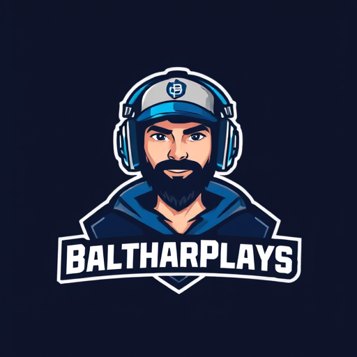 Professional logo design. "Banner for a gaming YouTube channel featuring a guy, wearing a cap and headphones with a microphone, named BalthazarPlays."