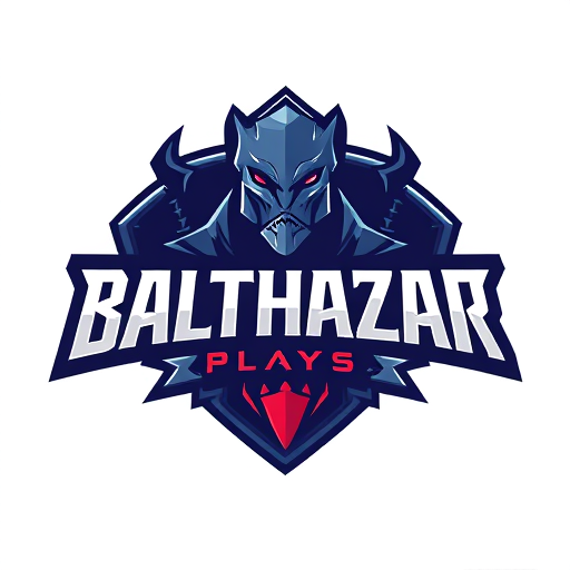 Professional logo design. Banner for the gaming YouTube channel named BalthazarPlays
