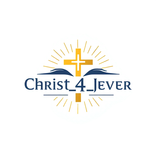 Professional logo design. Create a logo for my Christian Instagram Page with username Christ__4__ever and add symbols related to bible cross and jesus