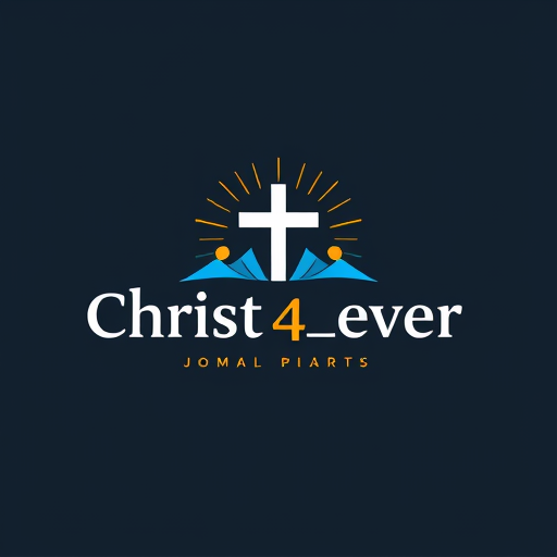 Professional logo design. Create a logo for my Christian Instagram Page with username Christ__4__ever and add symbols related to bible cross and jesus 