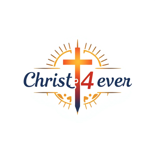 Professional logo design. Create a logo for my Christian Instagram Page with username Christ__4__ever and add symbols related to bible cross and jesus 