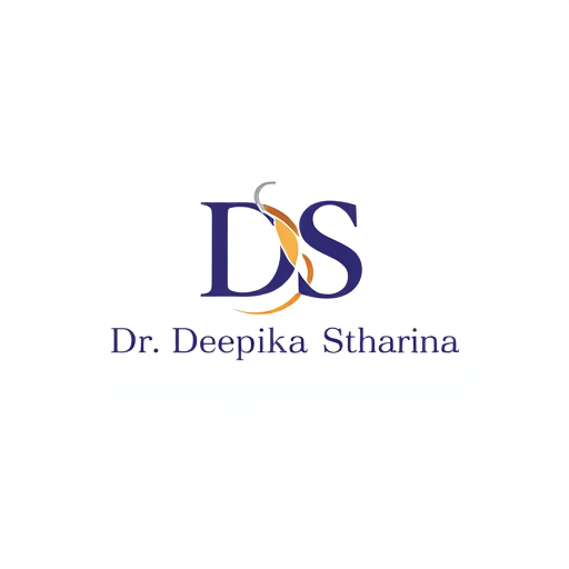 Professional logo design. DS Initial with Dr. Deepika Sehra with subheading, Obstertrics & Gynecology Specialist