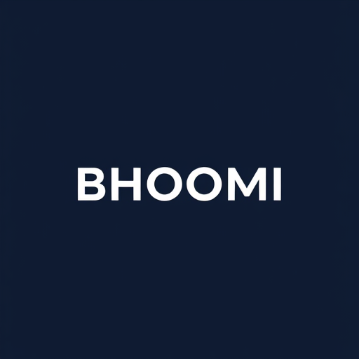 Professional logo design. Convert name into a logo, BHOOMI in a single letter, use 'O' as base