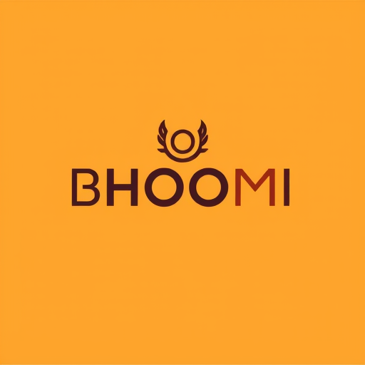 Professional logo design. Convert name into a logo, BHOOMI in a single letter, use 'O' as base