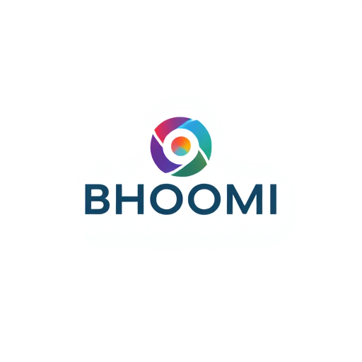 Professional logo design. create a logo for BHOOMI in a single letter, use 'O' as base