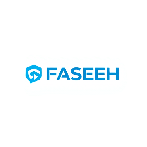 Professional logo design. FASEEH in blue color