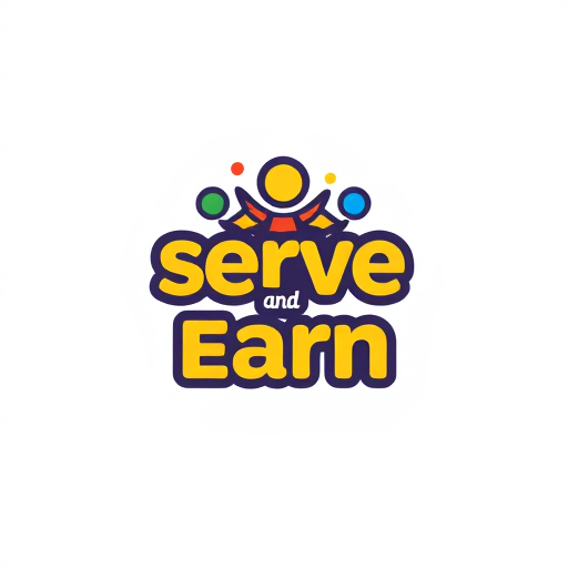 Professional logo design. Serve and earn An app that uses gamification to encourage community service.Users could earn points or rewards for volunteering, making it fun and engaging for people to help. Which should be motivated and be unique and society based . creat a logo for the app which should be friendly 