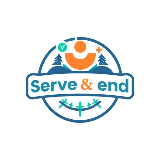 Professional logo design. Serve and endAn app that uses gamification to encourage community service.Users could earn points or rewards for volunteering, making it fun and engaging for people to help.