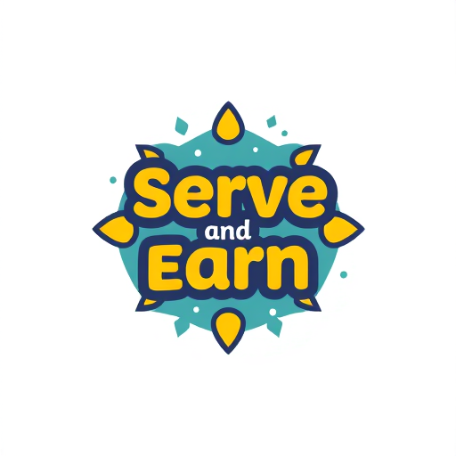 Professional logo design. Serve and earn An app that uses gamification to encourage community service.Users could earn points or rewards for volunteering, making it fun and engaging for people to help. Which should be motivated and be unique and society based . creat a app front page for the app which should be friendly 