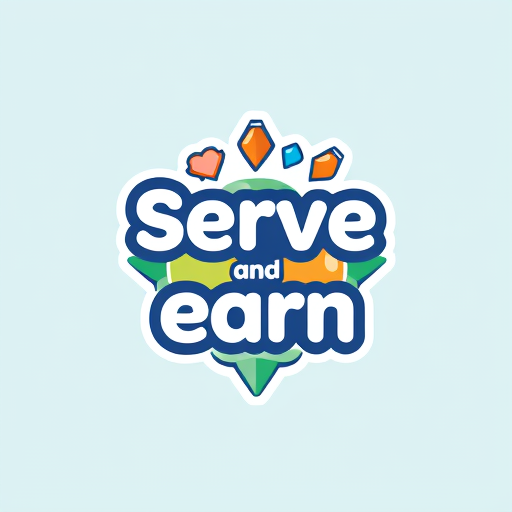 Professional logo design. Serve and earn An app that uses gamification to encourage community service.Users could earn points or rewards for volunteering, making it fun and engaging for people to help. Which should be motivated and be unique and society based 
