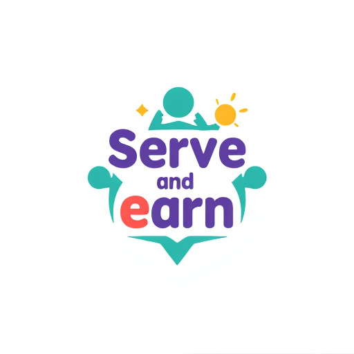 Professional logo design. Serve and earn An app that uses gamification to encourage community service.Users could earn points or rewards for volunteering, making it fun and engaging for people to help. Which should be motivated and be unique and society based . Should be helpful for society like peoples in there 