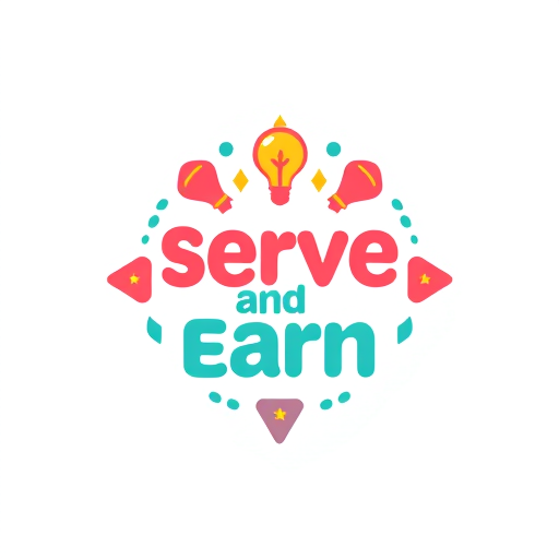 Professional logo design. Serve and earn An app that uses gamification to encourage community service.Users could earn points or rewards for volunteering, making it fun and engaging for people to help. Which should be motivated and be unique 
