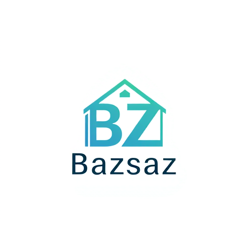 Professional logo design. Design a minimalist and professional logo for a renovation and construction brand called ‘Bazsaz’. The logo should emphasize the initials ‘BZ’, incorporating elements that represent home renovation, construction, and building. Make it feel architectural, elegant, and visually appealing. Background should be white or green, letters should be black or blue. Keep the design clean, modern, and minimalist. High-resolution output suitable for branding, social media, and print.”