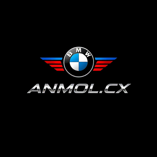 Professional logo design. Emblem for an editing brand from Nepal named ANMOL.CX: A stylized merging of a traditional Nepalese motif with the dynamic lines of a BMW motorsport logo, representing heritage and modern speed, Vibrant shades of deep sapphire blue, rich crimson red, and a crisp metallic silver, Bold and geometric sans-serif font for "ANMOL.CX" with a subtle digital glitch effect, Inspired by contemporary graphic design and traditional Nepali art, a sharp, abstract representation of the ANMOL.CX brand mark integrated seamlessly with BMW motorsport's signature assertive aesthetic, sleek, metallic gradients and sharp vector lines, solid dark background