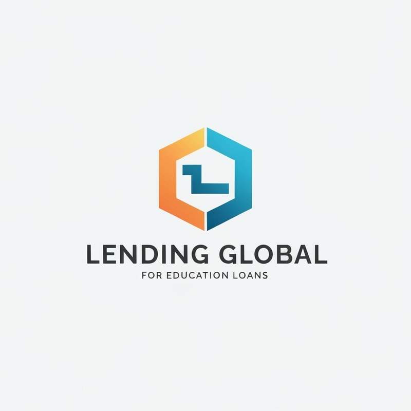 Professional logo design. Lending Global, logo. Company which provide services for education loans.