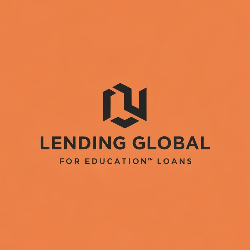 Professional logo design. Lending Global, logo. Company which provide services for education loans.