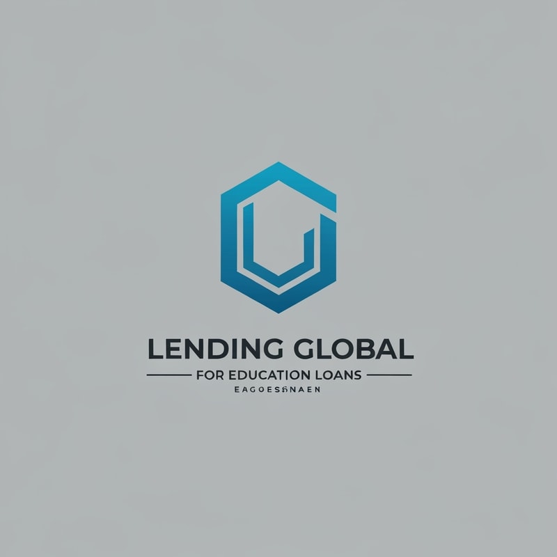 Professional logo design. Lending Global, logo. Company which provide services for education loans.