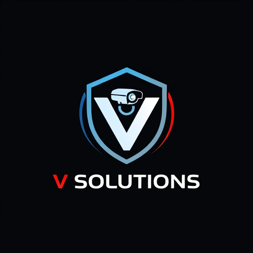 Professional logo design. 📛 Name Suggestion V SOLUTIONS ________________________________________ 🎨 Theme & Style • Theme: YOUR SAFETY IS OUR PRIORITY • Style: Modern, minimal, professional, tech-inspired ________________________________________ 🌈 Colors • Blue → Trust, safety, technology • Black/Grey → Strength, professionalism • Red (accent) → Alertness, warning, protection ________________________________________ ✨ Vibe & Inspiration • A shield + CCTV camera icon merged together (symbol of protection) • Clean typography with bold, futuristic fonts • Circular shape to symbolize 360° surveillance • Simple but powerful look (works on both digital and print) ________________________________________ 👉 PLEASE design and show logo image for this concept 