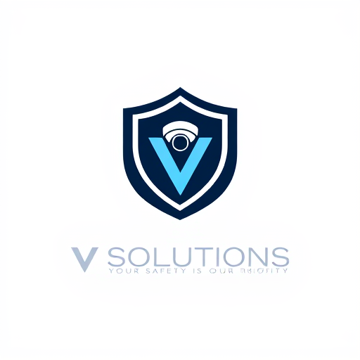 Professional logo design. 📛 Name Suggestion V SOLUTIONS ________________________________________ 🎨 Theme & Style • Theme: YOUR SAFETY IS OUR PRIORITY • Style: Modern, minimal, professional, tech-inspired ________________________________________ 🌈 Colors • Blue → Trust, safety, technology • Black/Grey → Strength, professionalism • Red (accent) → Alertness, warning, protection ________________________________________ ✨ Vibe & Inspiration • A shield + CCTV camera icon merged together (symbol of protection) • Clean typography with bold, futuristic fonts • Circular shape to symbolize 360° surveillance • Simple but powerful look (works on both digital and print) ________________________________________ 👉 PLEASE design and show logo image for this concept 