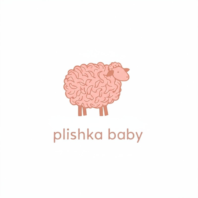 Name of brand is Plishka baby I want logo about pulsh blanket baby with wintage style in pastel color