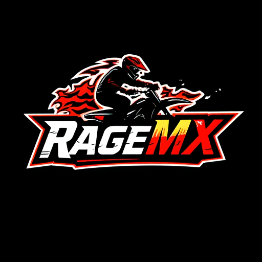 Professional logo design. RageMX it's a motocross gear brand