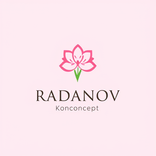 Professional logo design. I want to create logo for flower shop, I want it minimal but with flower incuded somewhere, I need it to be suitable for small printings without much details, the name is RADANOV koncept, RADANOV is the primary word