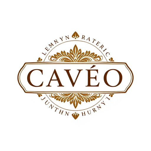 Professional logo design. make a logo for me more elegant,premium,rare of my brand of pure leather products my brand name is CAVÉO and write under CAVÉO " L U X U R Y I N E V E R Y S T I T C H"