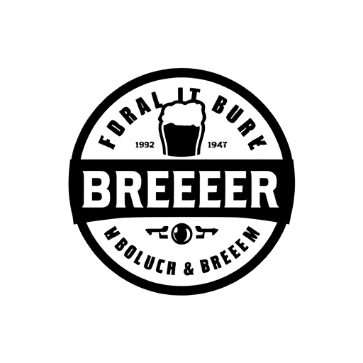 Professional logo design. DESIGN ME A MINIMALIST LOGO FOR A CRAFT BEER USING ONLY TWO COLORS: BLACK AND WHITE.