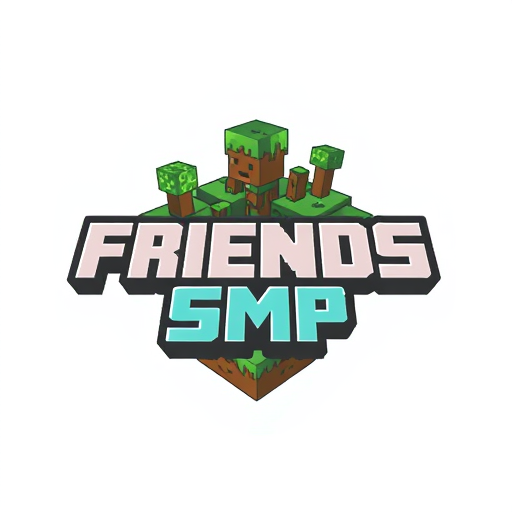 Professional logo design. Logo Design:Create a minecraft theme logo named "Friends SMP"
