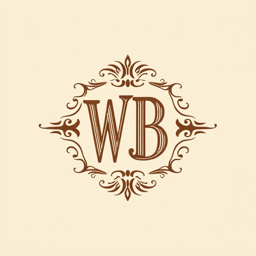 Professional logo design. WB logo monogram vintage