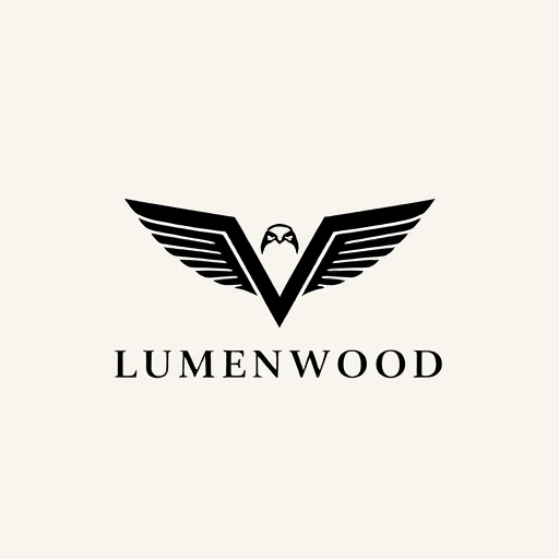 Professional logo design. LUMENWOOD Falcon Motif: Design Specifications (with Italian Touch)1. Rendering Style (Italian Influence)Minimalist/Line Art → Inspired by Italian tailoring sketches, where a few bold lines define elegance.Lines can echo the clean lapel V-shape of a suit collar.This mirrors the Made in Italy philosophy: less, but perfect.(Alt option: Geometric/Faceted could also work if inspired by Italian marble cuts, but Minimalist/Line Art feels more timeless Italian.)2. Symbol Focus (Italian Influence)The Sharp V (Wings) → Choose this.Make it echo both a falcon’s flight and the V of a suit lapel → subtle nod to Italian tailoring.Works across fashion categories (from streetwear to luxury formals).3. Mood/Aesthetic (Italian Influence)Stoic/Premium → Symmetry and balance evoke Roman architecture and Renaissance proportion.This gives the mark a timeless, heritage-driven elegance while still being bold.Italians are masters of elegance in restraint—this mirrors that.4. Key Connection to Brand (Italian Influence)Lumen (Light) → Use subtle radiating lines (like sunburst motifs often seen in Italian design, e.g., Medici symbolism). Negative space around the V-shaped wings can mimic light breaking through.Wood (Strength) → The inner detailing of the wings could use layered linear textures, echoing both wood grain and fabric weave—a dual nod to natural strength and Italian textile mastery.Italian Touch SummaryVisual DNA: Think Falcon + Suit Lapel + Renaissance Symmetry.Styling cues: Clean serif typography (Bodoni / Didot inspired), black + gold palette, subtle radiating light.Cultural nod: Symbol of flight & vision (Falcon) + symbol of elegance & craftsmanship (Italian tailoring).⚡ This way, your Falcon Motif isn’t just an abstract logo—it carries:Strength & Focus (Falcon)Luxury & Timelessness (Italian aesthetic)Light + Wood (brand’s core meaning)