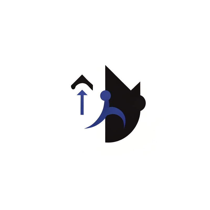Create a minimalist and modern logo for a Discord server focused on self-improvement and personal development.
The design should be clean, simple, and powerful, using a black and deep blue color palette.
Style should feel competitive, disciplined, and high-performance (inspired by elite mindset and growth).
Include subtle symbolic elements like an upward arrow, abstract human figure, or geometric shapes representing progress, strength, and evolution.
Avoid clutter — keep it very minimal, sharp, and visually striking.
The logo should be easily recognizable even at small sizes (Discord icon format).
Use strong contrast, smooth lines, and a slightly futuristic aesthetic.